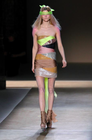 Illustration for article titled Valentino's Fugly Patchwork Technicolor Mess